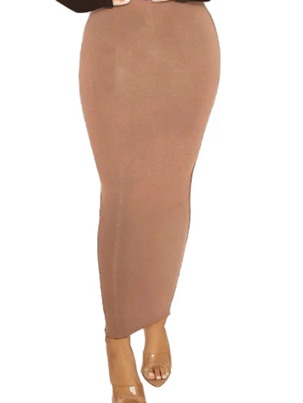 Naked Wardrobe Hourglass Midi Skirt  In Coco Nordstrom rack Size Small